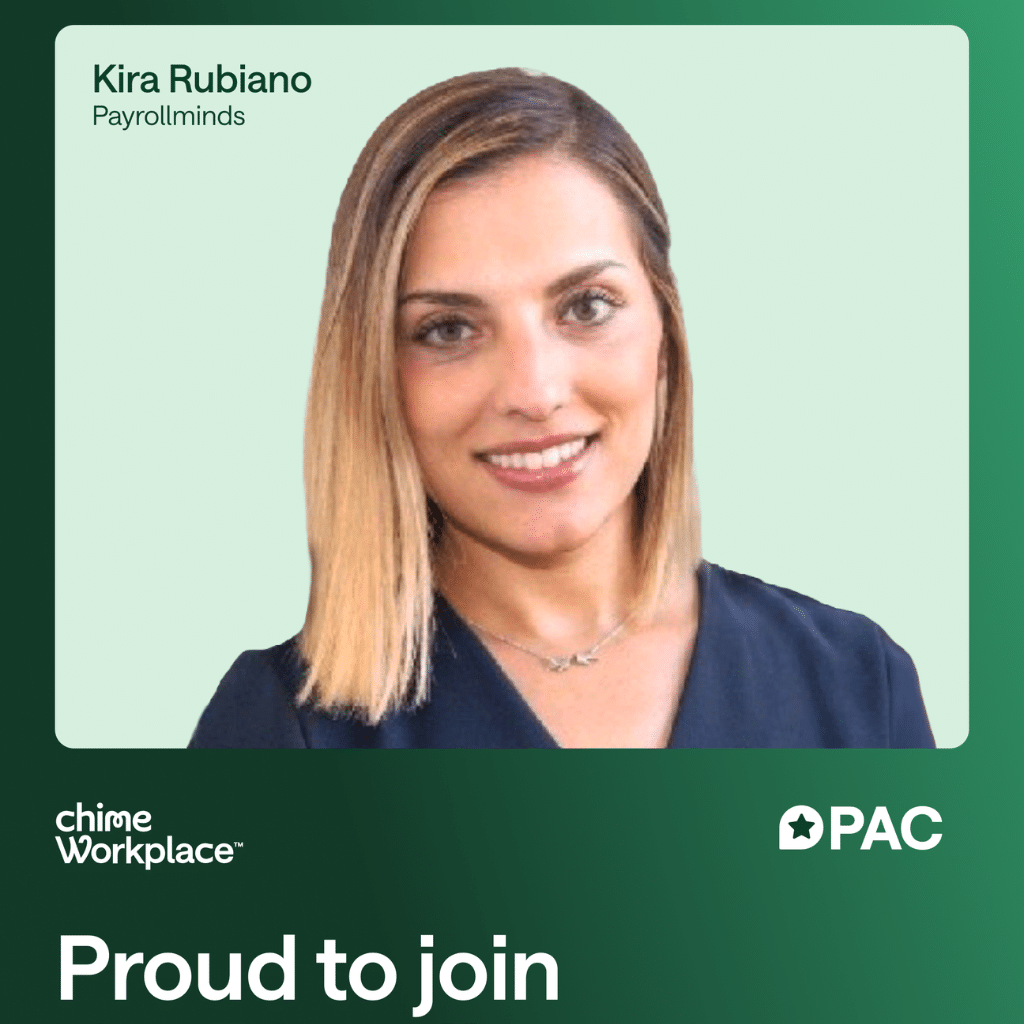 Kira Rubiano partner US joins the Payroll Advisory Council by Chime Workplace - Payrollminds
